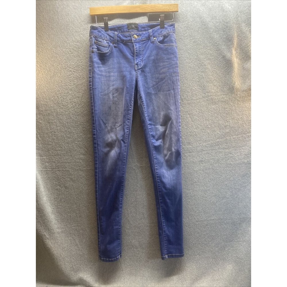 CELEBRITY PINK 5/27 DAWSON Super Skinny Blue Lagoon Denim JEANS Pant Mid Rise